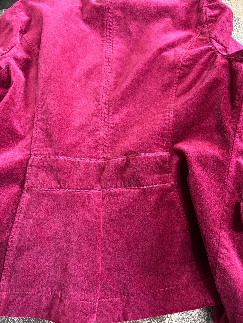 White House Black Market Deep Berry Velvet Blazer - Picture 4 of 4